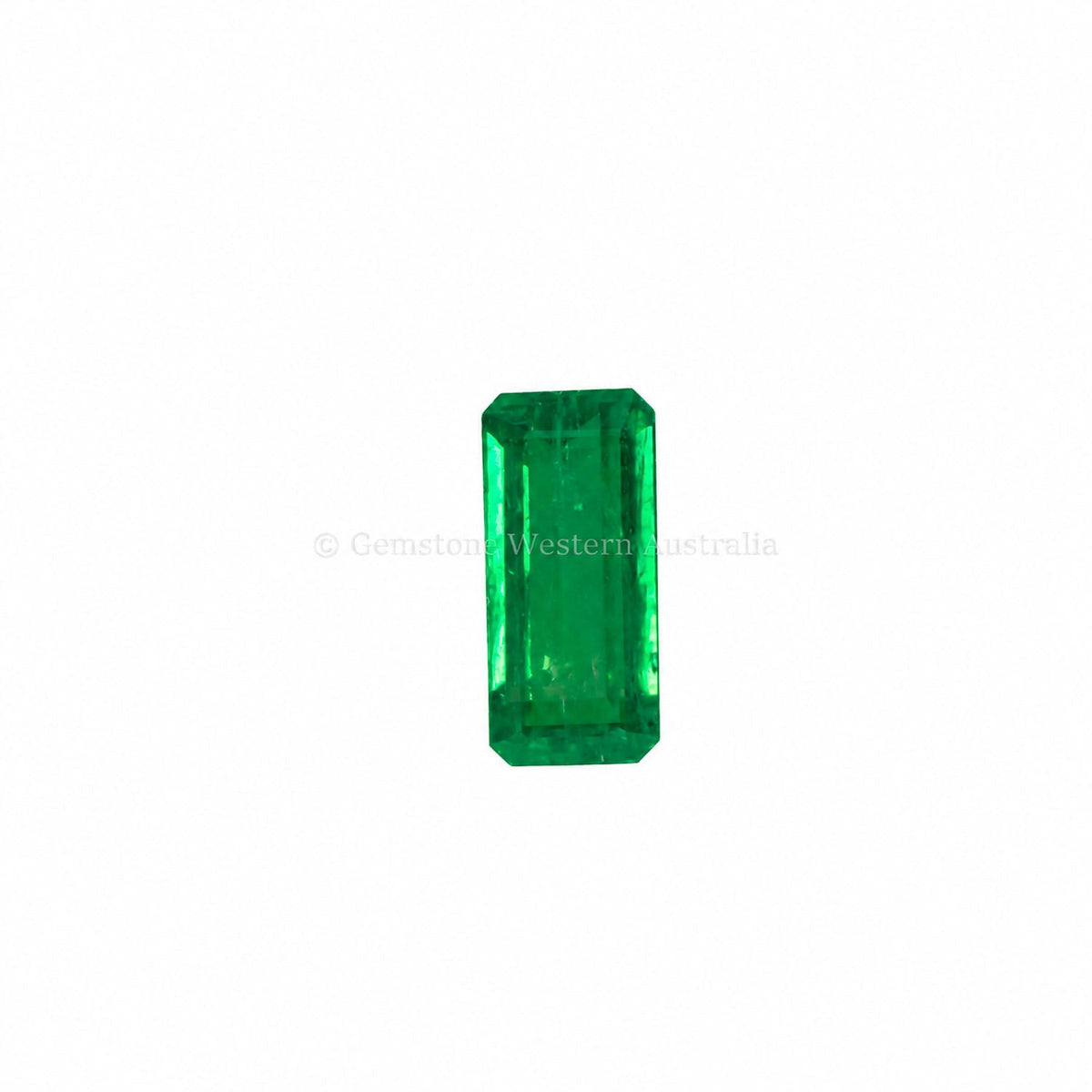 1.77 ct natural Colombian emerald, elongated emerald cut loose gemstone