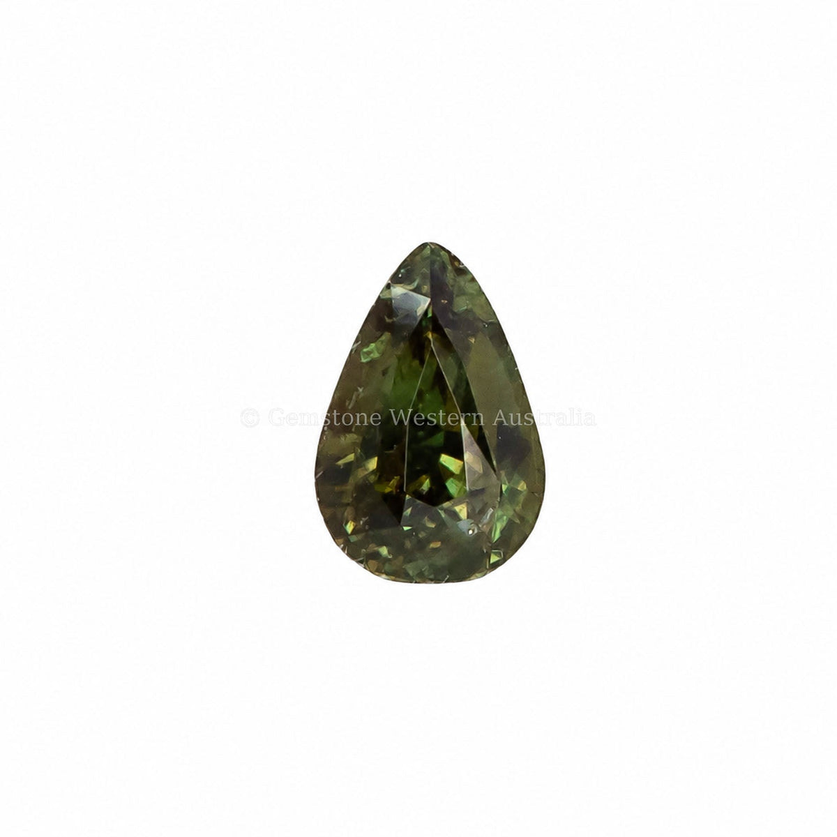 1.04 ct pear cut alexandrite photographed in daylight