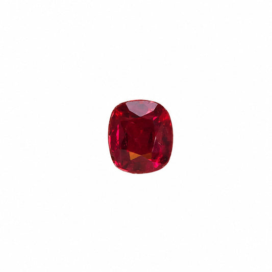 0.61 ct natural unheated ruby, cushion cut loose gemstone