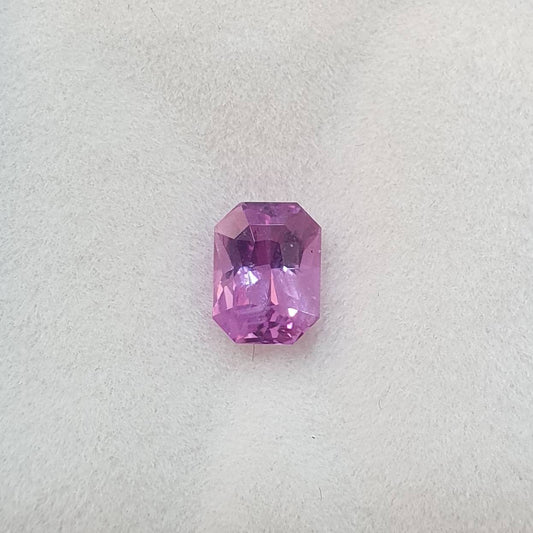 1.08 Ct Natural Pink Sapphire Loose Gemstone Emerald Cut