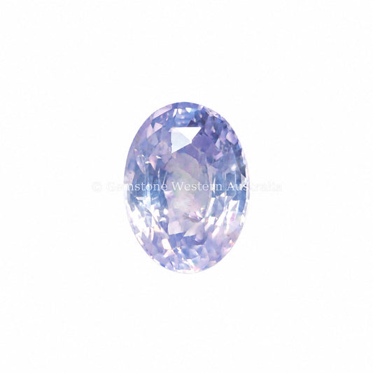 2.07 ct natural unheated light violet sapphire, oval cut