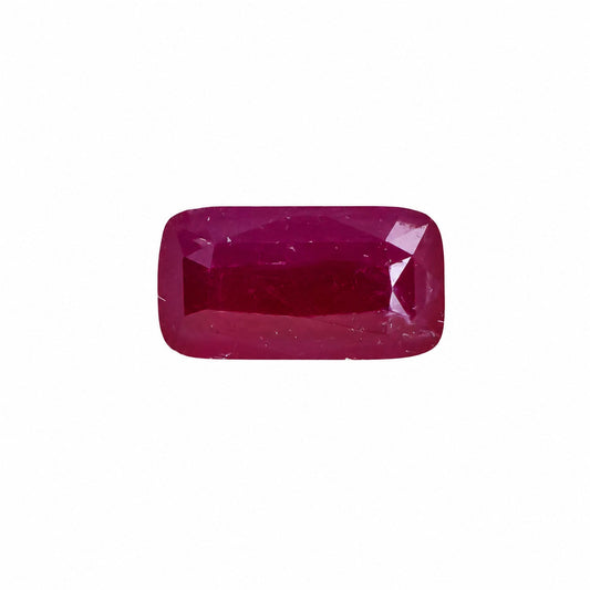 1.03 ct natural unheated ruby, cushion rectangular cut