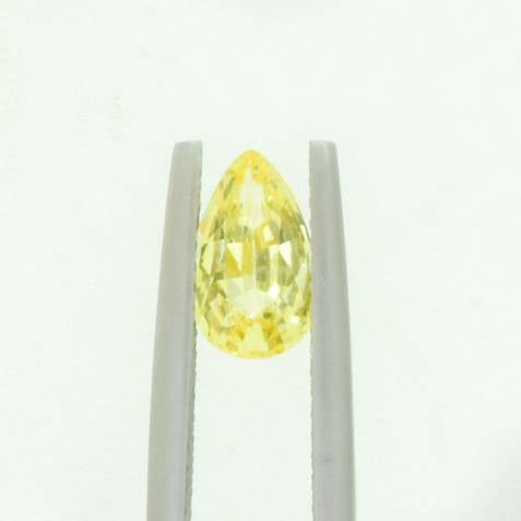 1.11 CT NATURAL VIVID YELLOW SAPPHIRE PEAR CUT UNHEATED