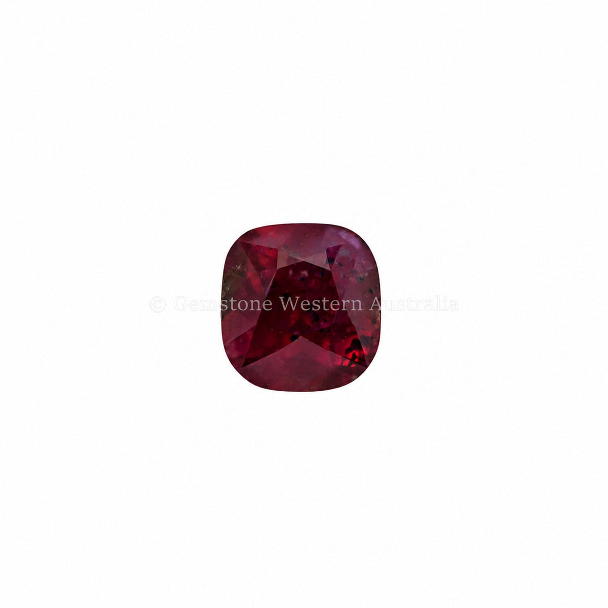 0.64 ct natural unheated ruby, cushion cut loose gemstone