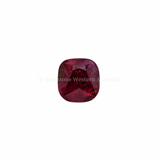 0.64 ct natural unheated ruby, cushion cut loose gemstone
