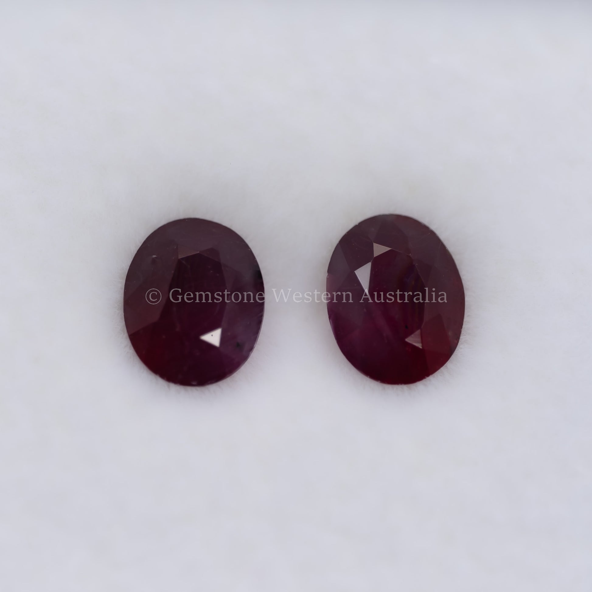 1.33 Ct Natural Unheated Ruby Pair - Oval Cut