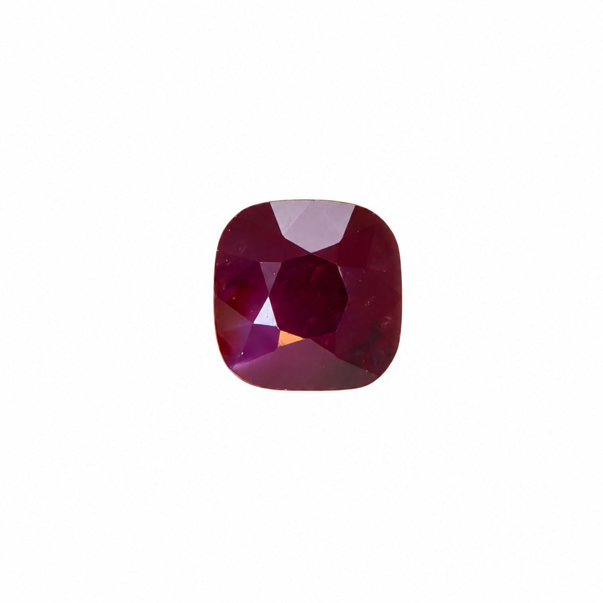 1.29 ct natural unheated ruby, cushion cut loose gemstone