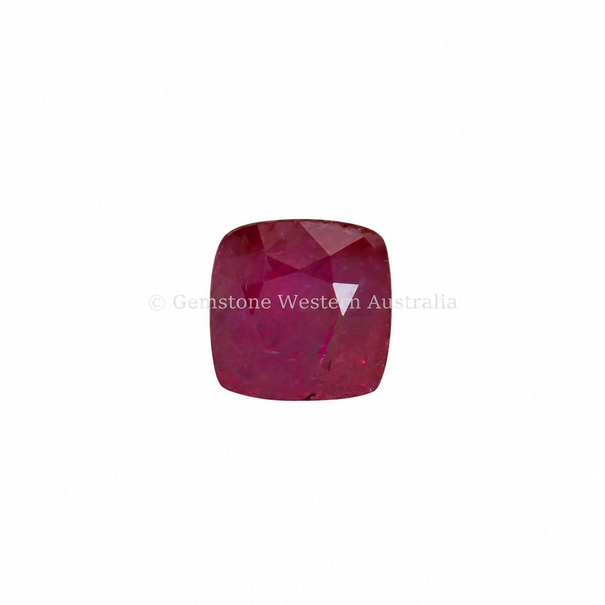 1.24 ct natural unheated ruby, cushion cut loose gemstone