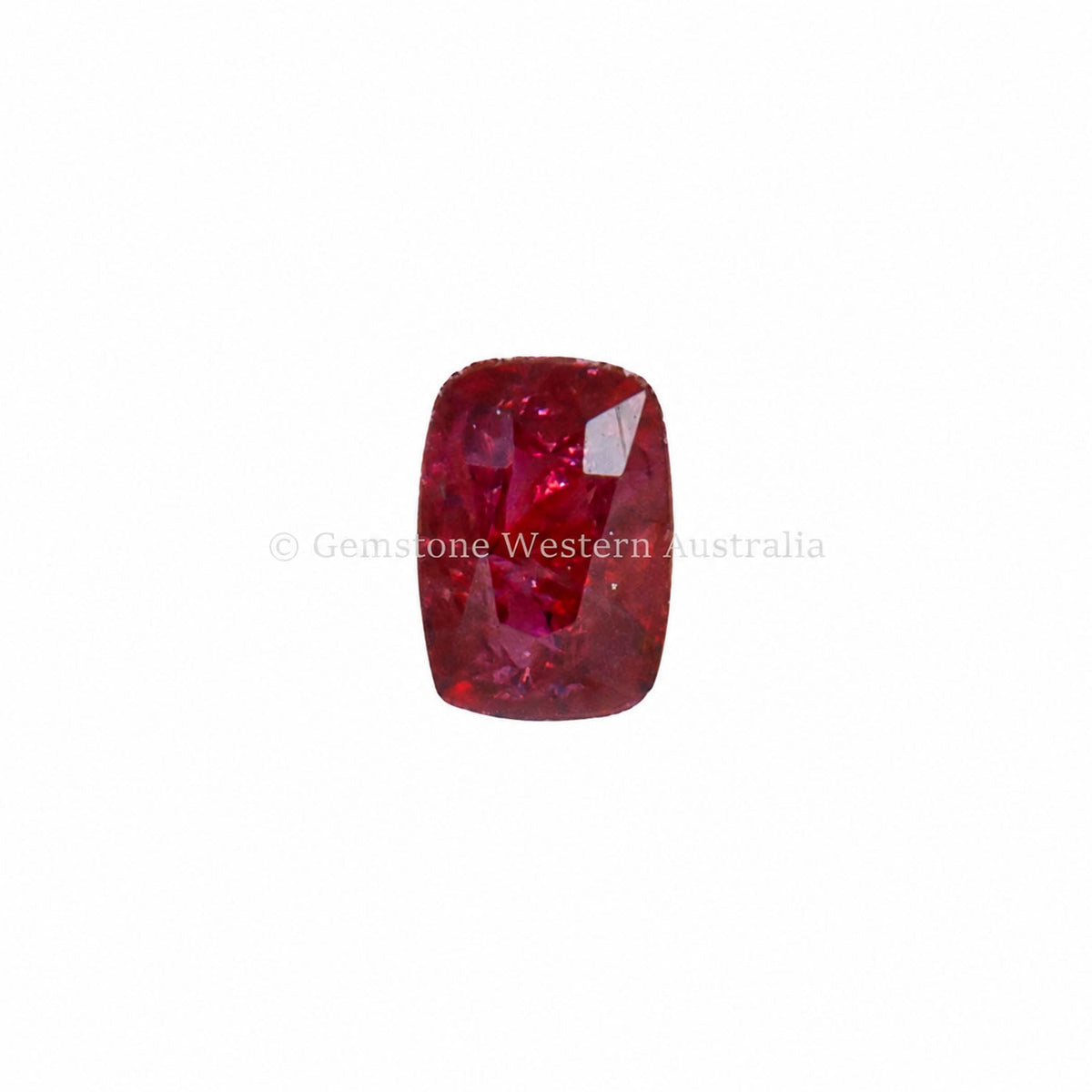 0.69 ct natural unheated ruby, rectangular cushion cut
