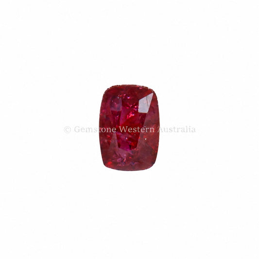 0.69 ct natural unheated ruby, rectangular cushion cut