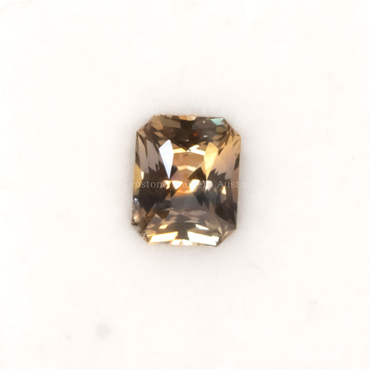 1.12 CT NATURAL UNHEATED BROWNISH-BLUE-GRAY SAPPHIRE - OCTAGONAL FANCY CUT