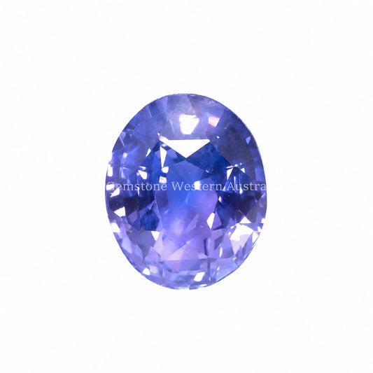 4.02 ct natural unheated violet sapphire, oval cut