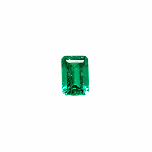 0.45 ct natural Colombian emerald, emerald cut fine green gemstone