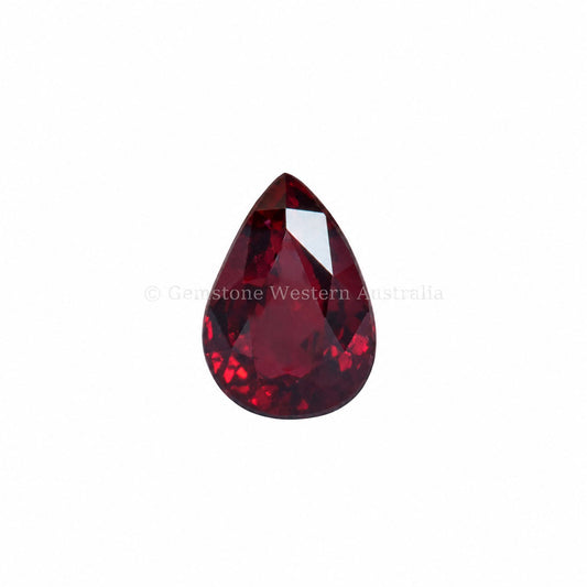 1.52 ct natural unheated ruby, pear cut loose gemstone