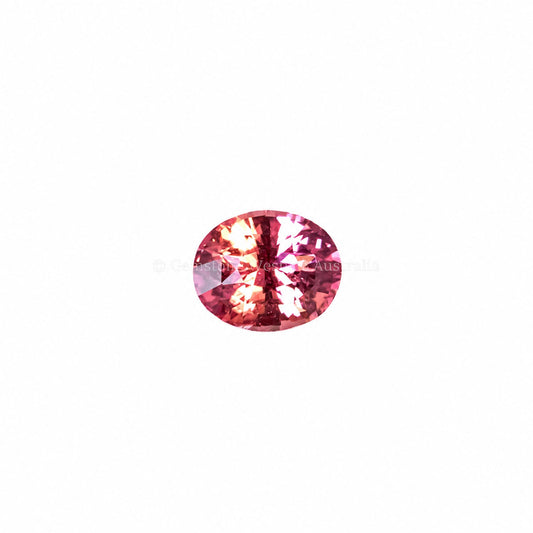1.58 ct unheated natural padparadscha sapphire, oval cut