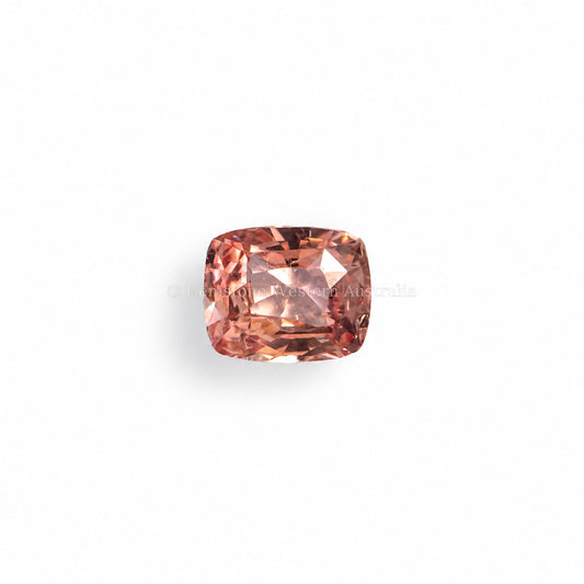 1.14 ct unheated natural padparadscha sapphire, rectangular cushion cut