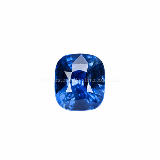 2.00 ct unheated natural blue sapphire, cushion cut