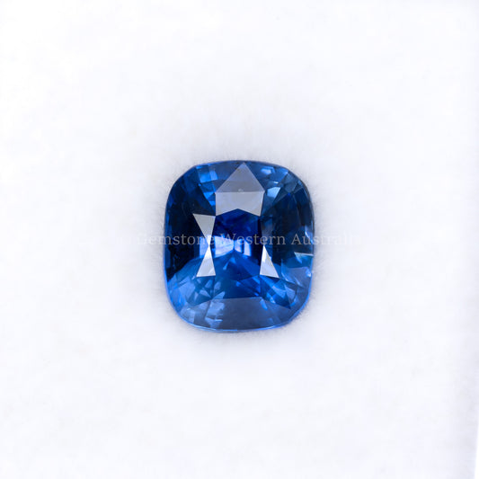 2.00 Ct Unheated Natural Blue Sapphire Cushion Cut