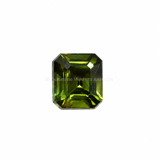 1.45 ct natural unheated green sapphire, octagonal cut