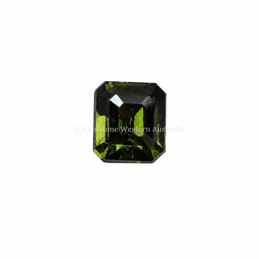 1.72 ct natural unheated green sapphire, octagonal cut