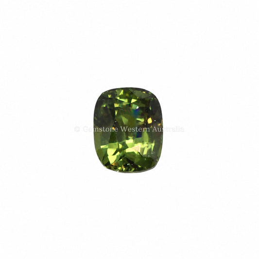 1.20 ct natural unheated green sapphire, cushion cut