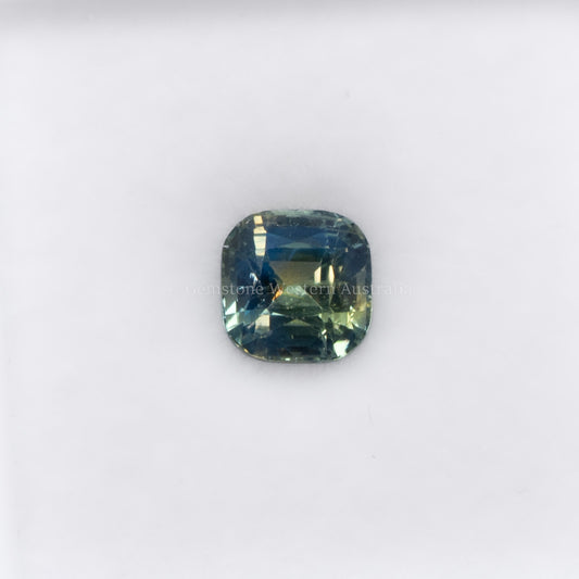 1.16 CT NATURAL UNHEATED TEAL SAPPHIRE - CUSHION CUT