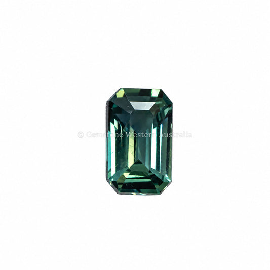 1.55 ct natural unheated teal sapphire, octagonal cut