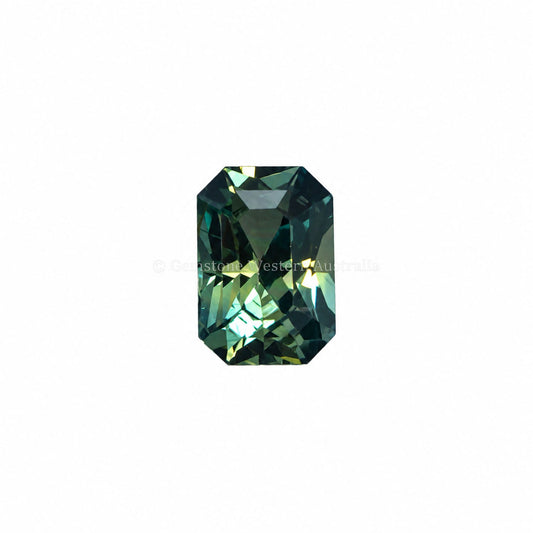 1.19 ct natural unheated teal sapphire, octagonal cut