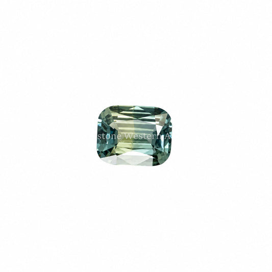 1.29 ct natural unheated teal sapphire, cushion cut