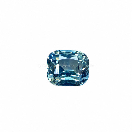 1.36 ct natural unheated teal sapphire, cushion cut