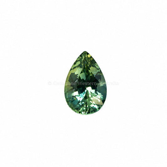 1.06 ct natural unheated teal sapphire, pear cut