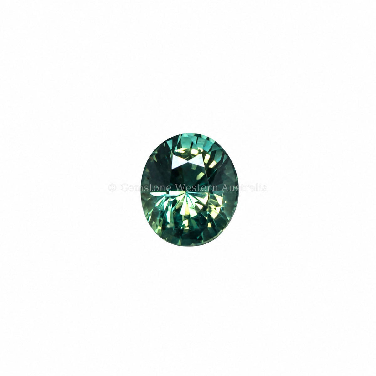 1.05 ct natural unheated teal sapphire, oval cut