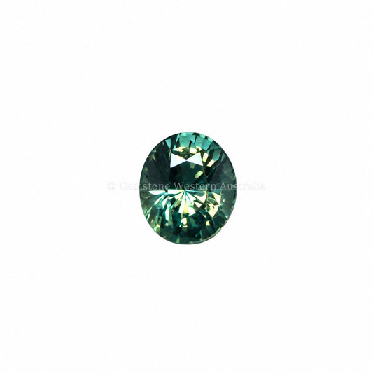 1.05 ct natural unheated teal sapphire, oval cut
