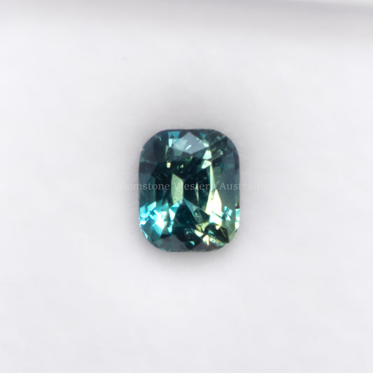 1.25 CT NATURAL UNHEATED TEAL SAPPHIRE - CUSHION CUT