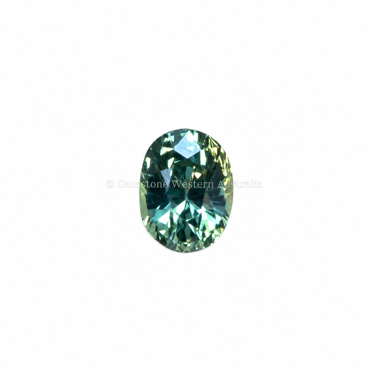 1.04 ct natural unheated teal sapphire, oval cut