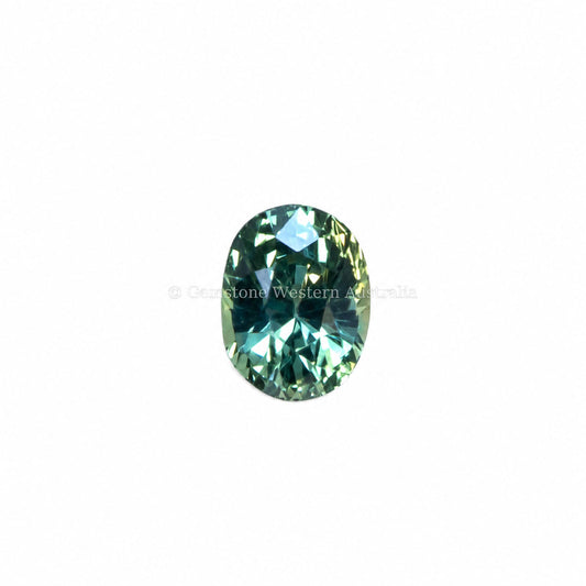 1.04 ct natural unheated teal sapphire, oval cut