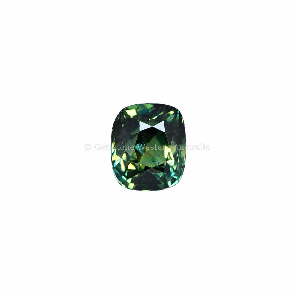 1.01 ct natural unheated teal sapphire, cushion cut