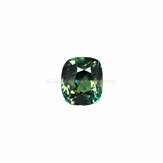 1.01 ct natural unheated teal sapphire, cushion cut