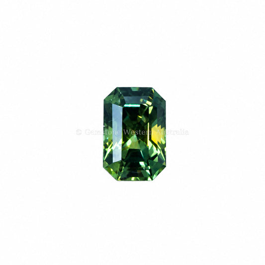 1.42 ct natural unheated teal sapphire, octagonal cut