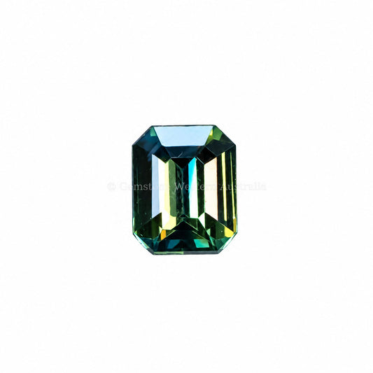 1.07 ct natural unheated teal sapphire, octagonal cut