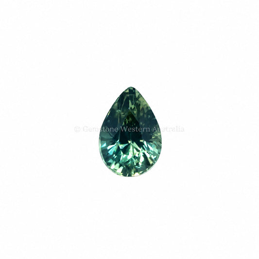 1.03 ct natural unheated teal sapphire, pear cut