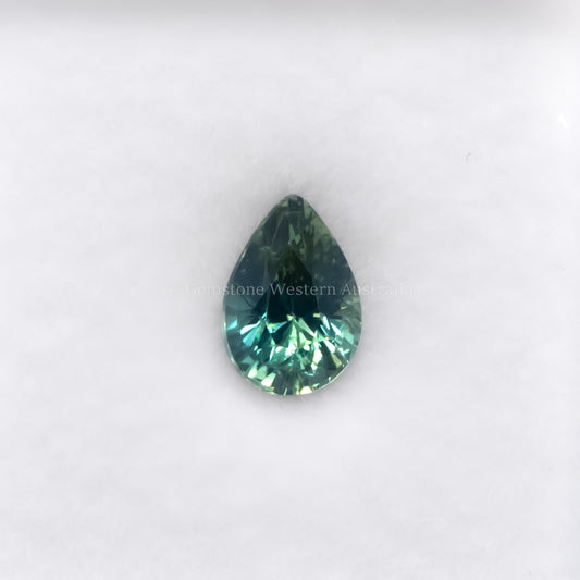 1.03 CT NATURAL UNHEATED TEAL SAPPHIRE - PEAR CUT