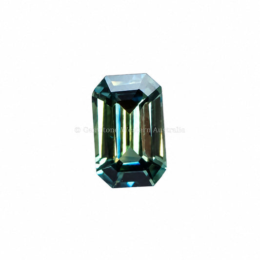 1.16 ct natural unheated teal sapphire, octagonal cut