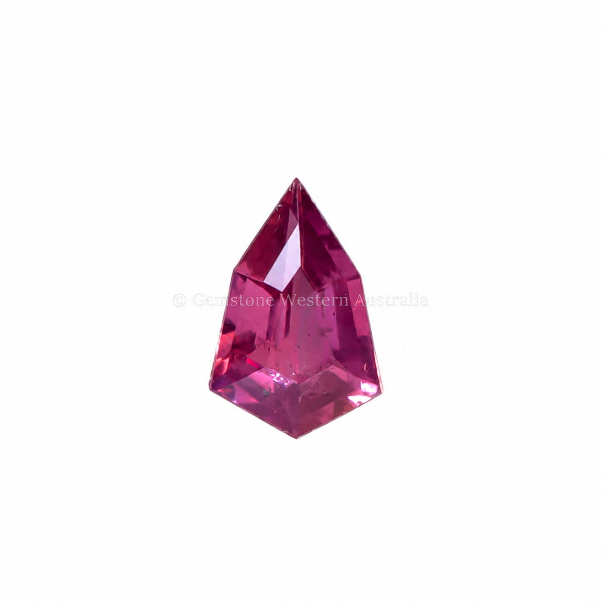 0.52 ct natural unheated pink sapphire, shield fancy cut