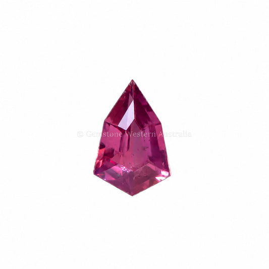 0.52 ct natural unheated pink sapphire, shield fancy cut