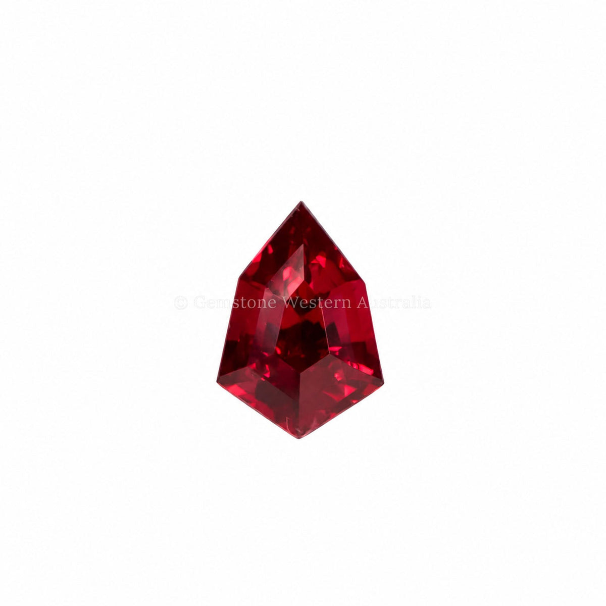 0.45 ct natural unheated ruby, fancy shield cut