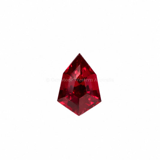 0.45 ct natural unheated ruby, fancy shield cut