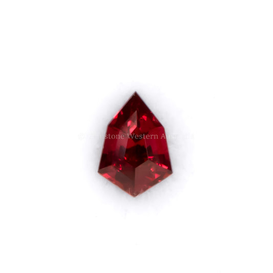 0.45 CT NATURAL UNHEATED RUBY - FANCY SHIELD CUT