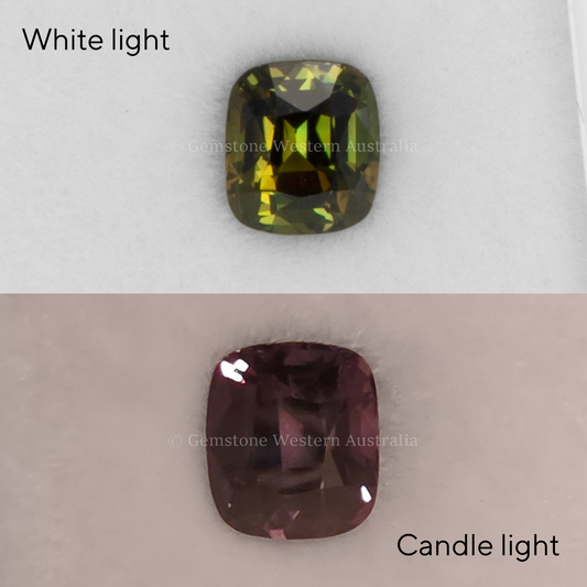 1.18 CT NATURAL ALEXANDRITE - RECTANGULAR CUSHION CUT