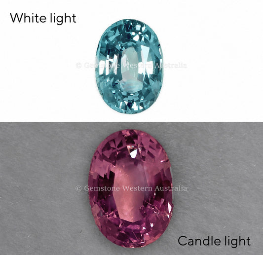 1.18 ct natural alexandrite, oval cut chrysoberyl